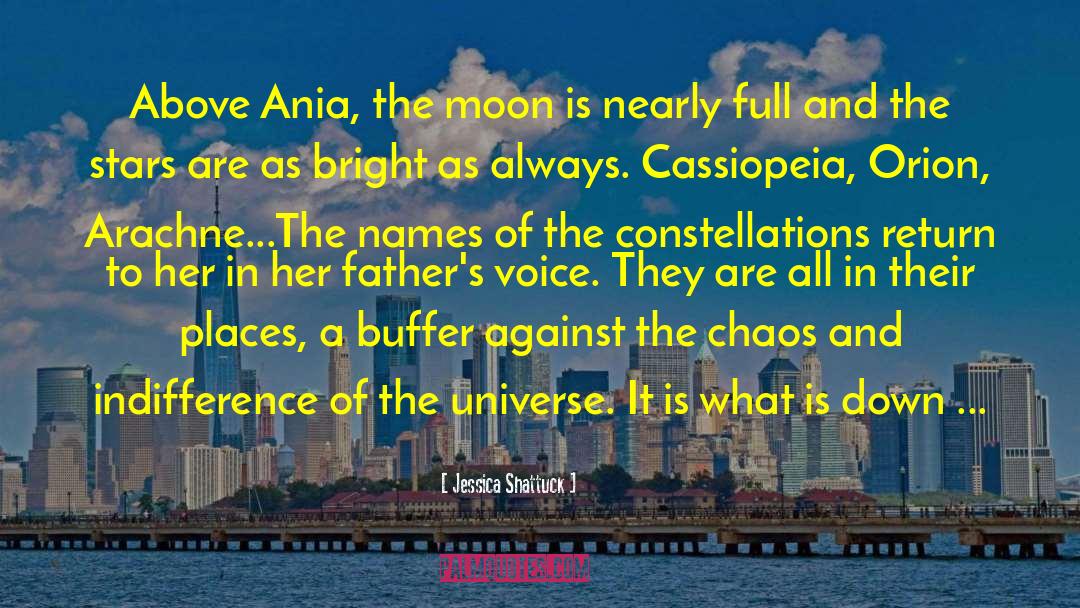 Jessica Shattuck Quotes: Above Ania, the moon is