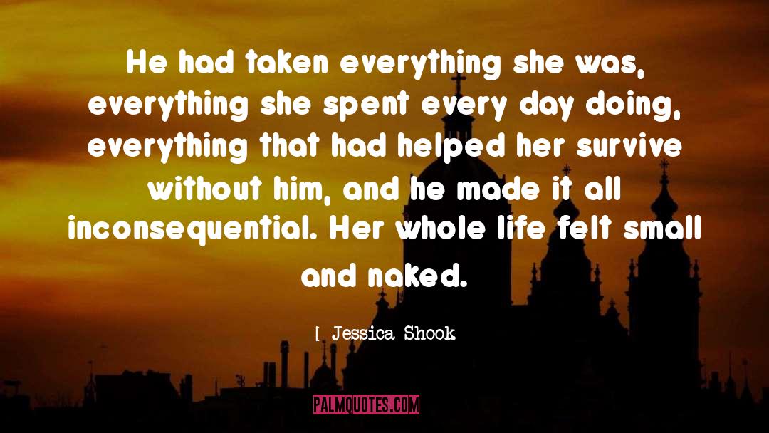 Jessica Shook Quotes: He had taken everything she