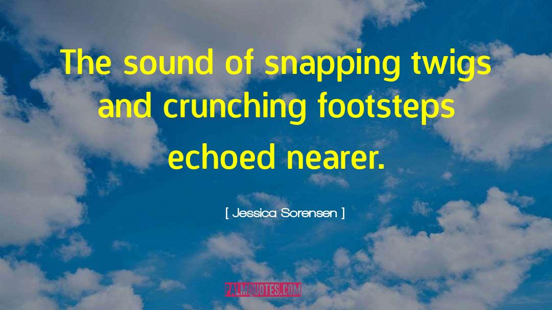 Jessica Sorensen Quotes: The sound of snapping twigs