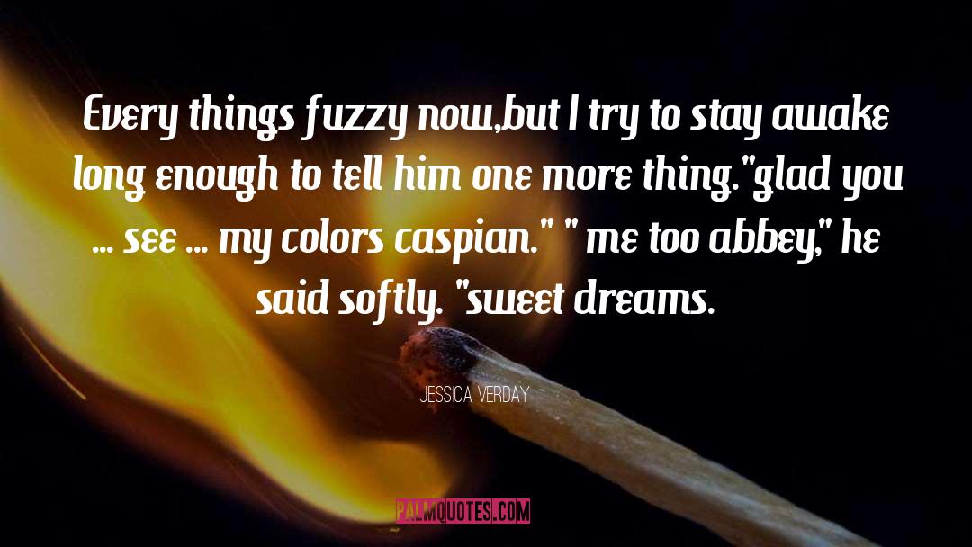Jessica Verday Quotes: Every things fuzzy now,but I