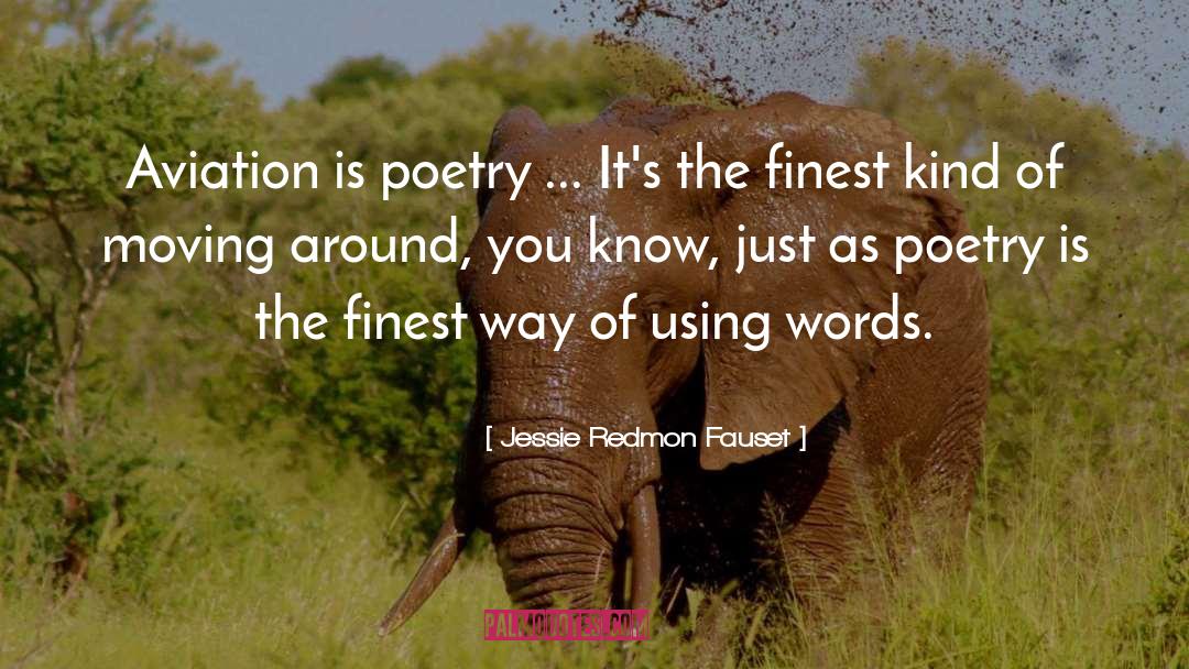 Jessie Redmon Fauset Quotes: Aviation is poetry ... It's