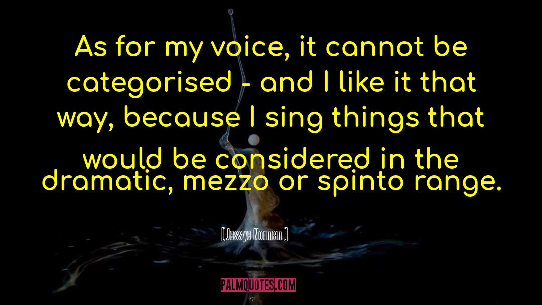 Jessye Norman Quotes: As for my voice, it