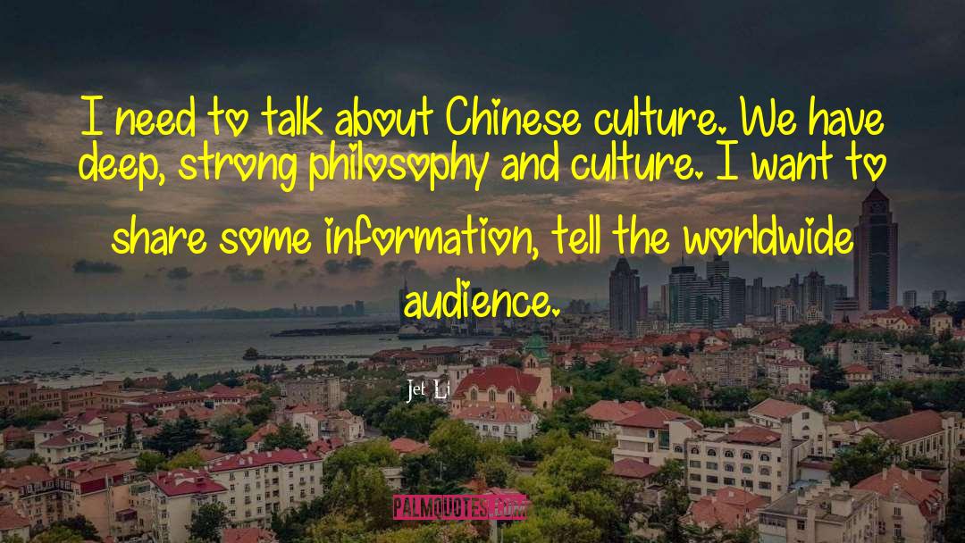 Jet Li Quotes: I need to talk about