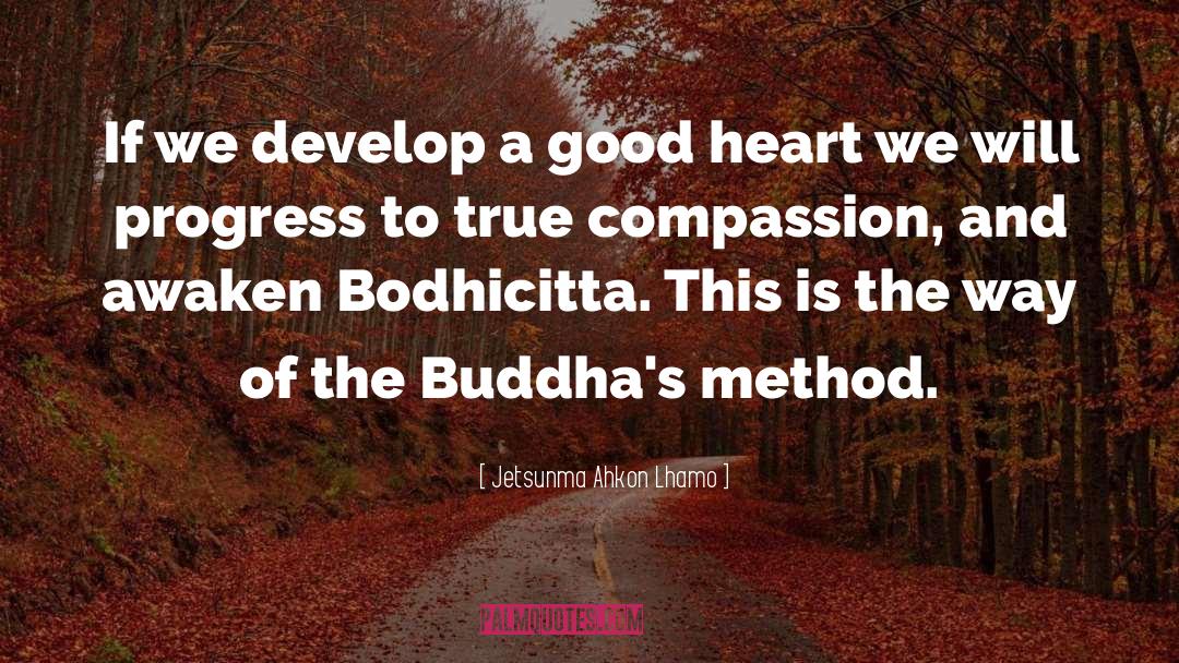 Jetsunma Ahkon Lhamo Quotes: If we develop a good