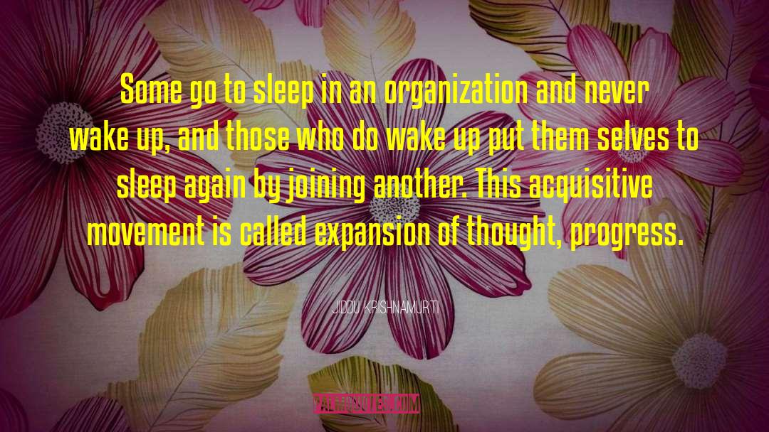 Jiddu Krishnamurti Quotes: Some go to sleep in