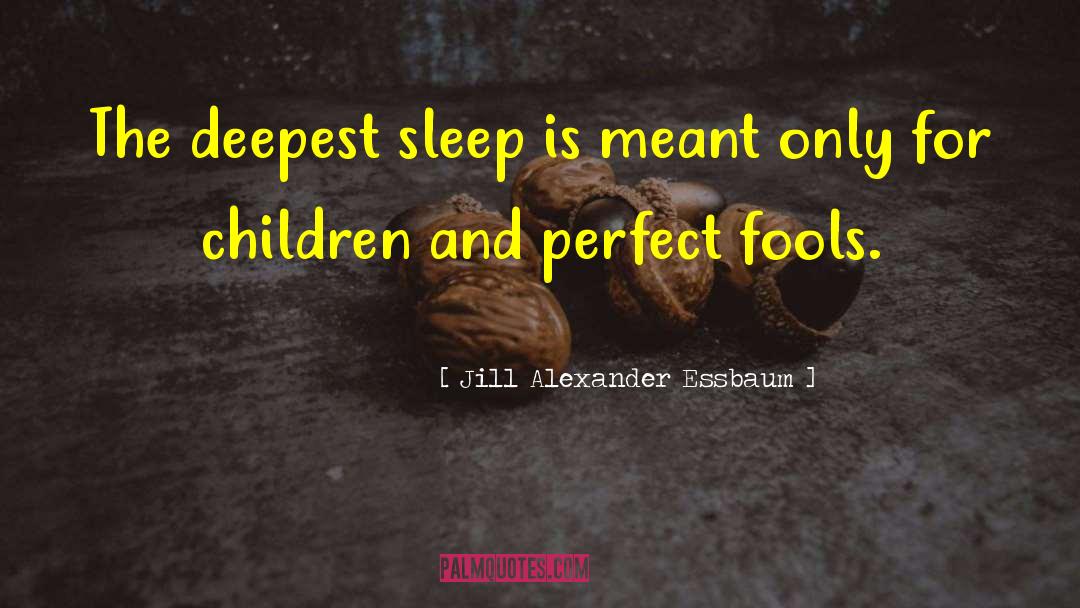 Jill Alexander Essbaum Quotes: The deepest sleep is meant