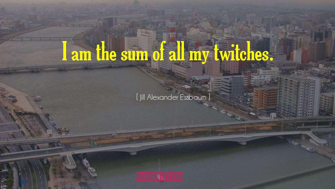 Jill Alexander Essbaum Quotes: I am the sum of