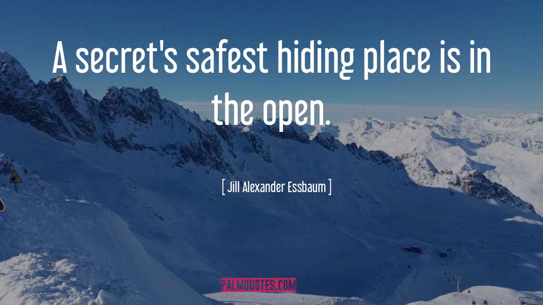 Jill Alexander Essbaum Quotes: A secret's safest hiding place