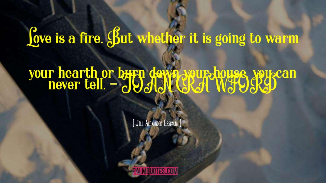 Jill Alexander Essbaum Quotes: Love is a fire. But