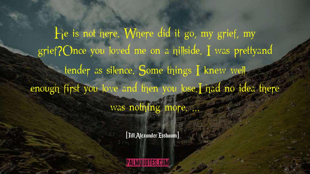 Jill Alexander Essbaum Quotes: He is not here. Where