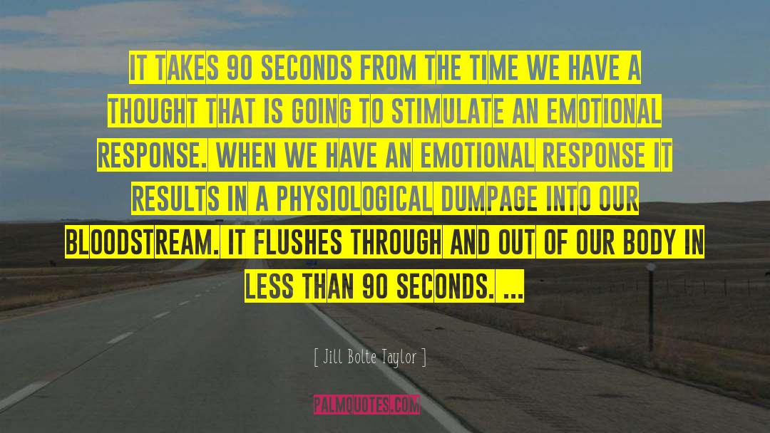 Jill Bolte Taylor Quotes: It takes 90 seconds from