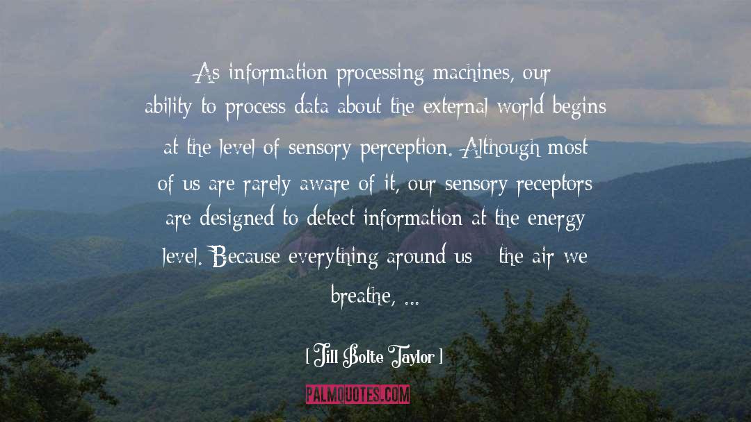 Jill Bolte Taylor Quotes: As information processing machines, our