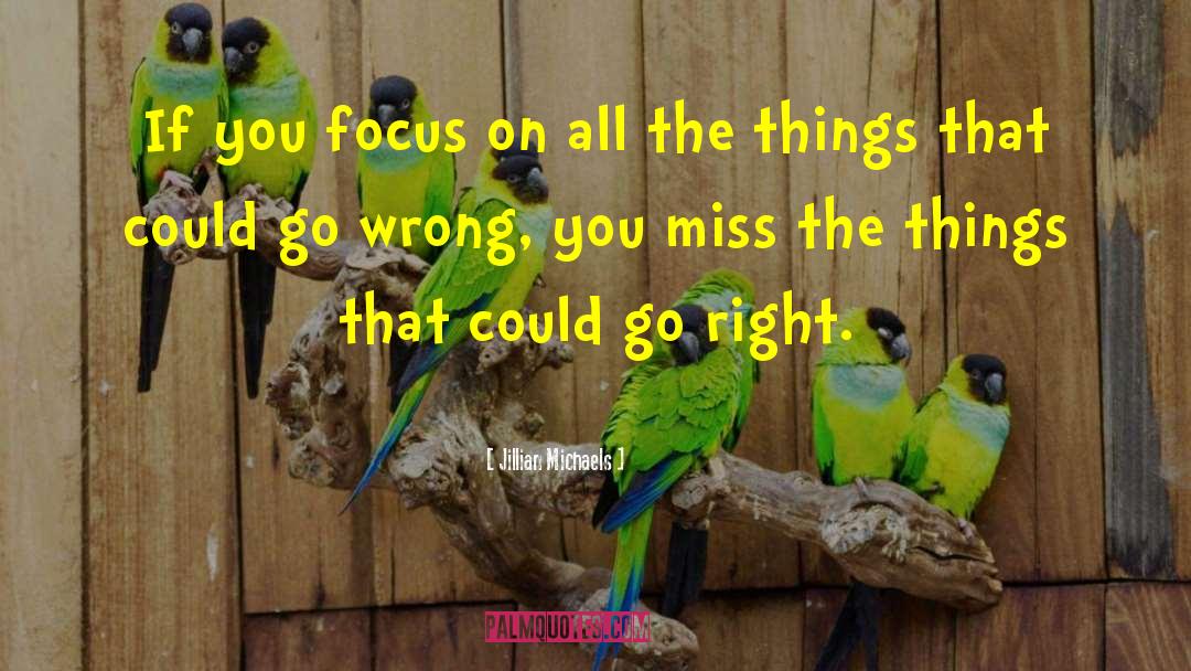 Jillian Michaels Quotes: If you focus on all