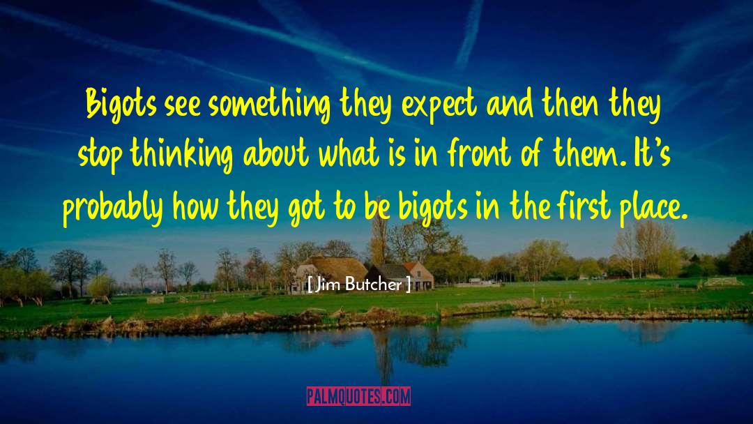 Jim Butcher Quotes: Bigots see something they expect