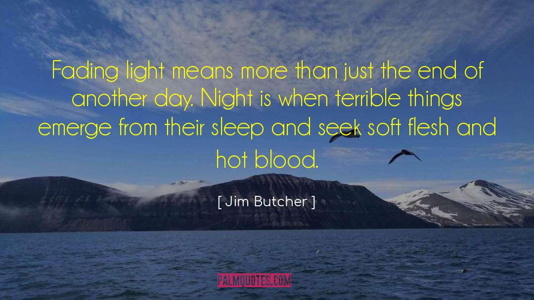 Jim Butcher Quotes: Fading light means more than