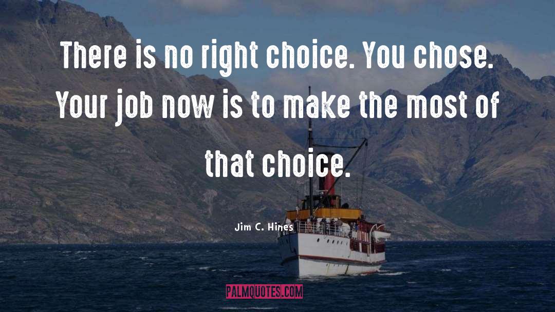 Jim C. Hines Quotes: There is no right choice.