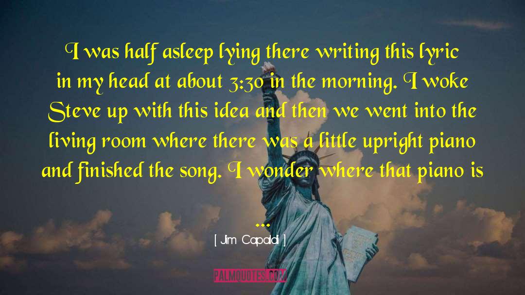 Jim Capaldi Quotes: I was half asleep lying