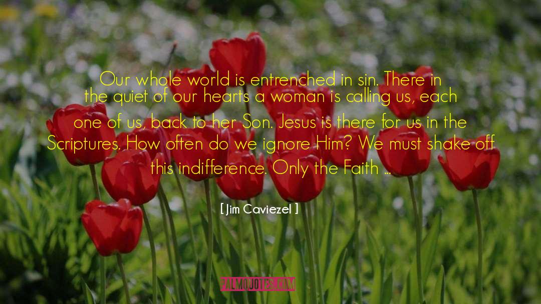 Jim Caviezel Quotes: Our whole world is entrenched