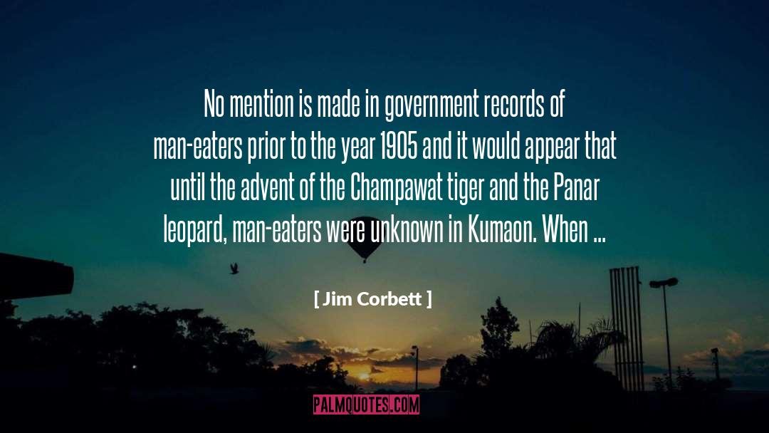 Jim Corbett Quotes: No mention is made in