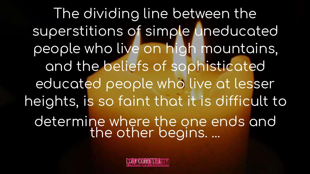 Jim Corbett Quotes: The dividing line between the