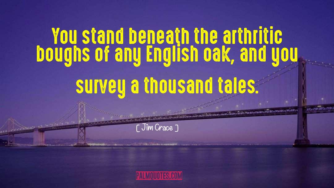 Jim Crace Quotes: You stand beneath the arthritic