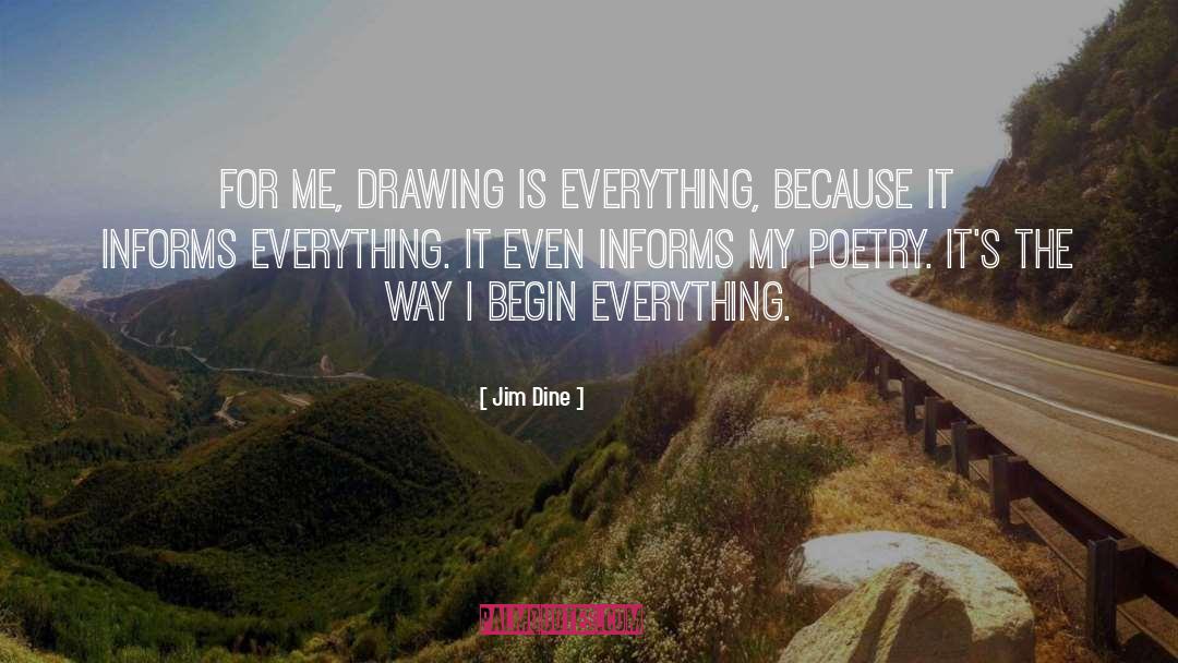 Jim Dine Quotes: For me, drawing is everything,