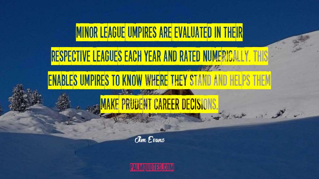 Jim Evans Quotes: Minor league umpires are evaluated
