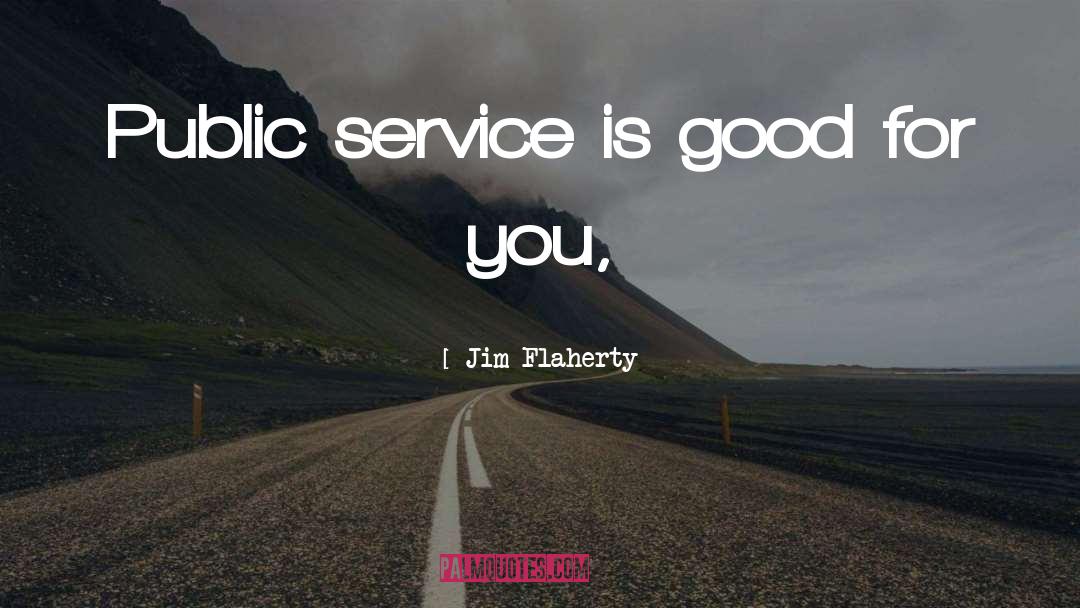 Jim Flaherty Quotes: Public service is good for