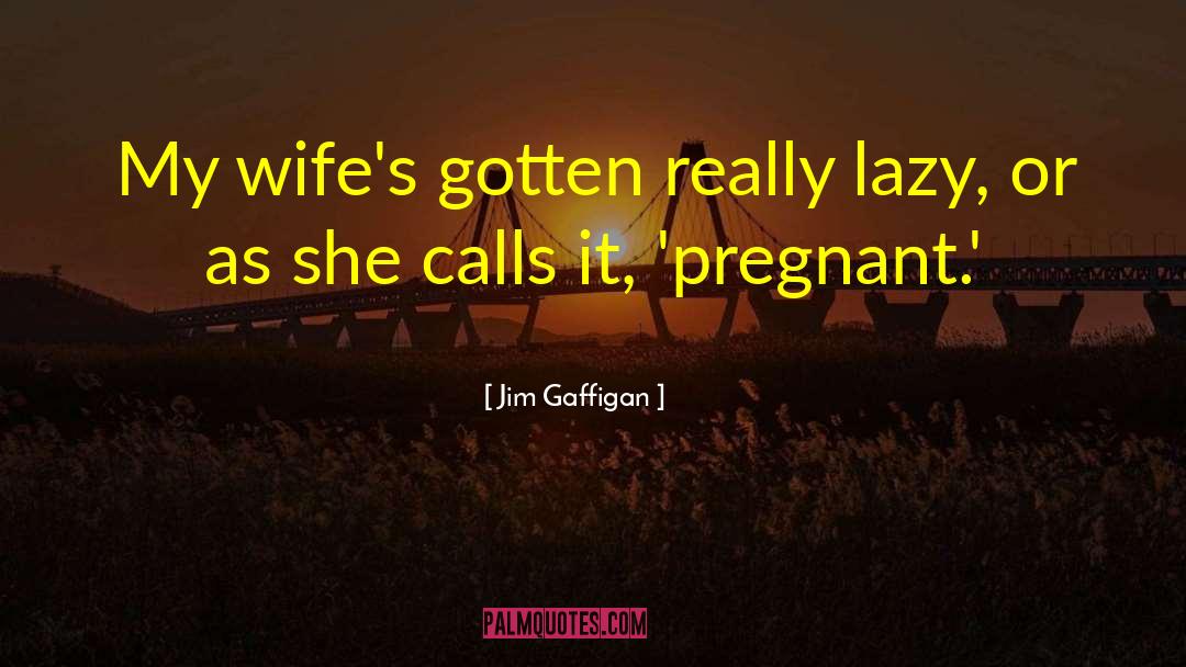 Jim Gaffigan Quotes: My wife's gotten really lazy,