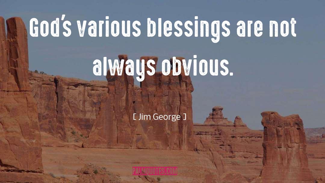 Jim George Quotes: God's various blessings are not