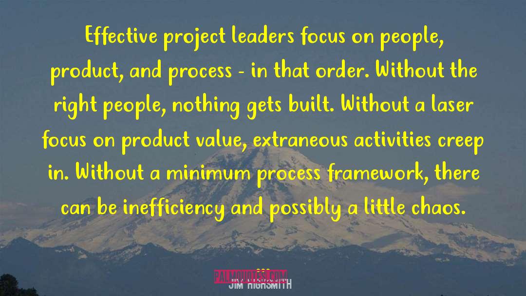 Jim Highsmith Quotes: Effective project leaders focus on