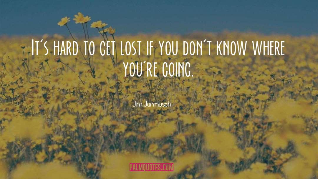 Jim Jarmusch Quotes: It's hard to get lost
