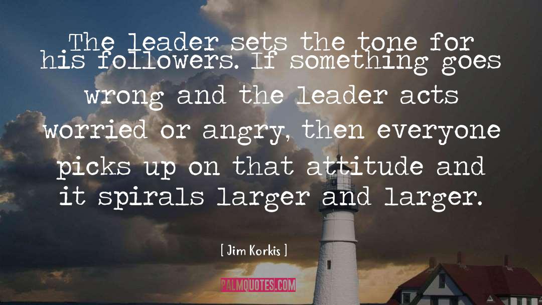 Jim Korkis Quotes: The leader sets the tone