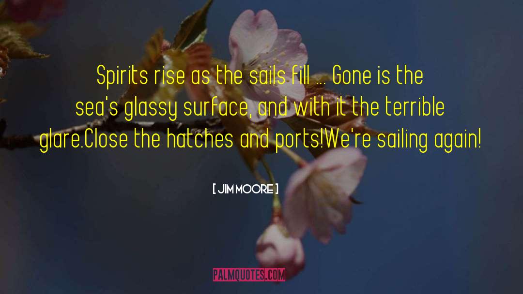 Jim Moore Quotes: Spirits rise as the sails