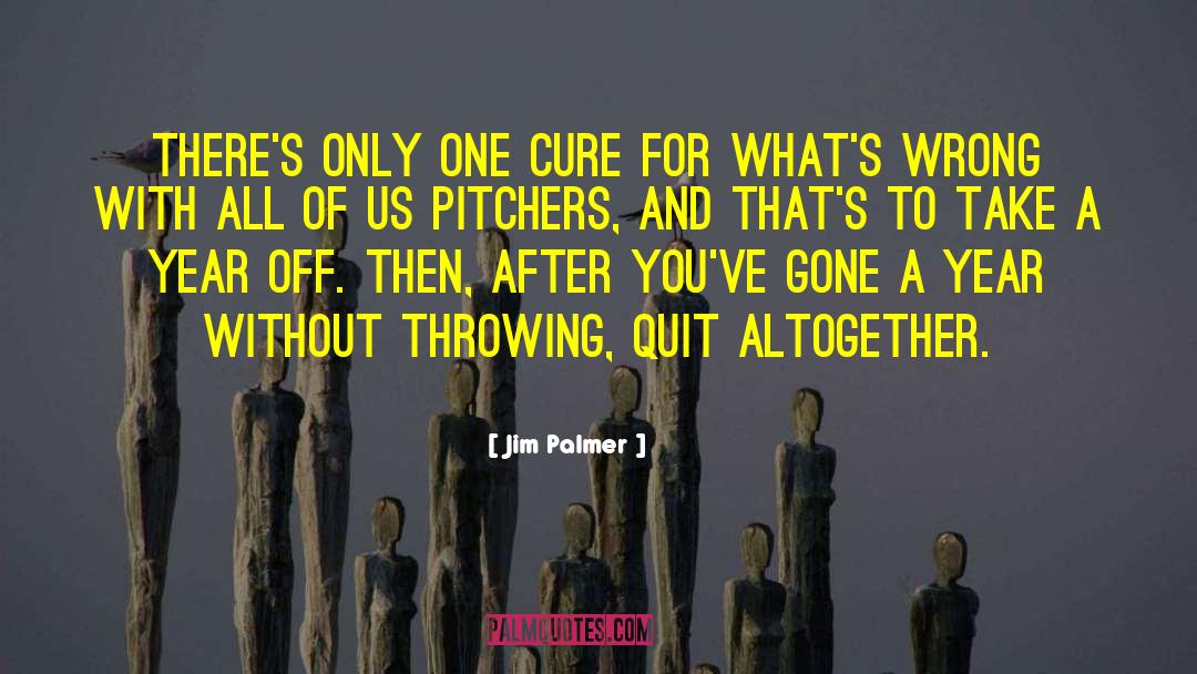 Jim   Palmer Quotes: There's only one cure for