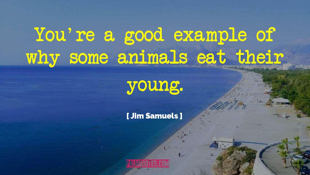 Jim Samuels Quotes: You're a good example of