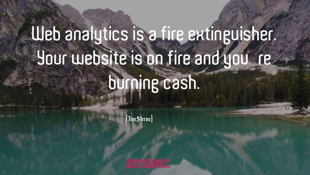 Jim Sterne Quotes: Web analytics is a fire