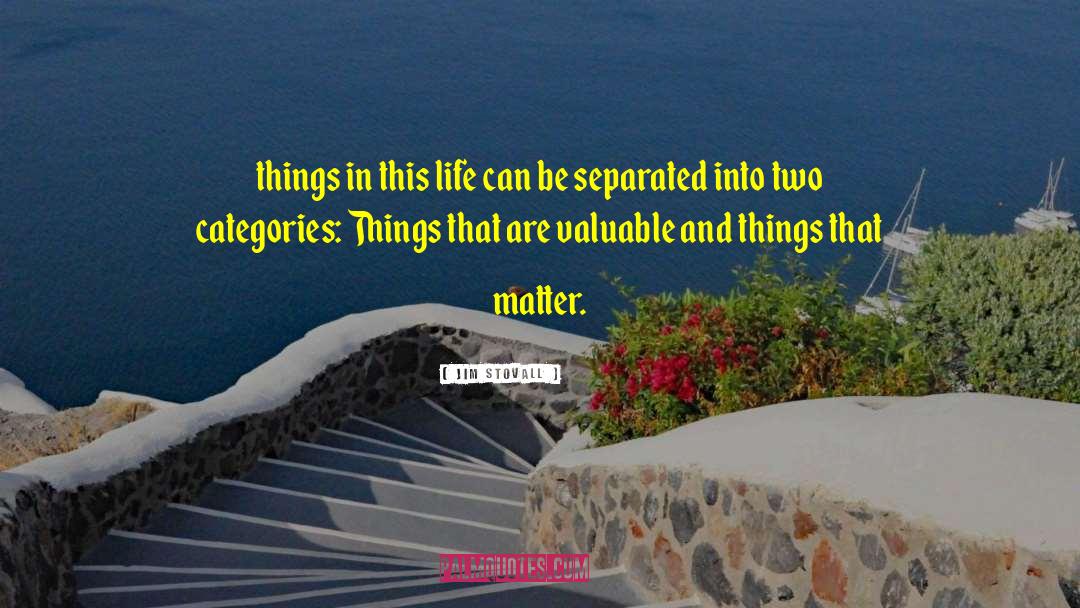 Jim Stovall Quotes: things in this life can