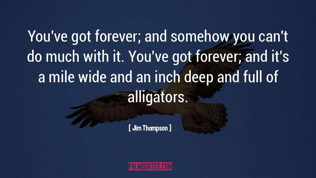 Jim Thompson Quotes: You've got forever; and somehow