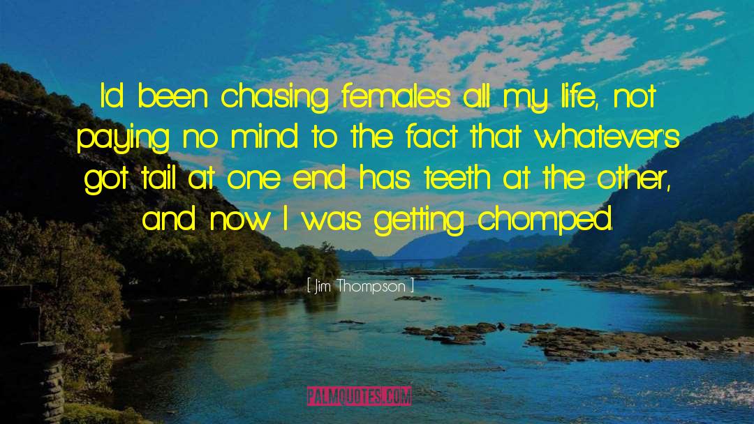 Jim Thompson Quotes: I'd been chasing females all