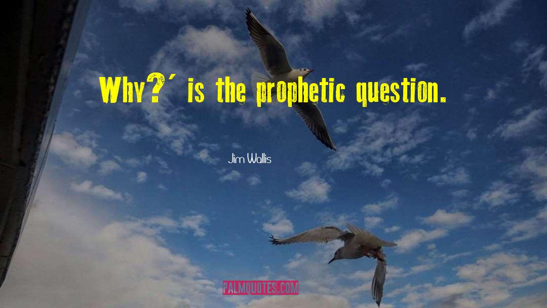 Jim Wallis Quotes: Why?' is the prophetic question.