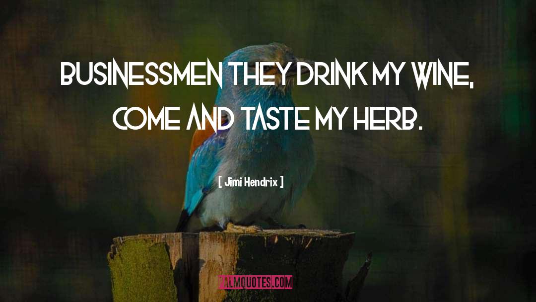 Jimi Hendrix Quotes: Businessmen they drink my wine,