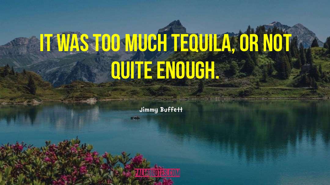 Jimmy Buffett Quotes: It was too much Tequila,