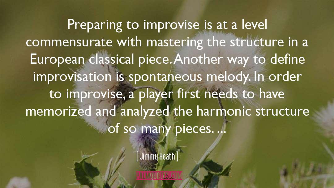 Jimmy Heath Quotes: Preparing to improvise is at