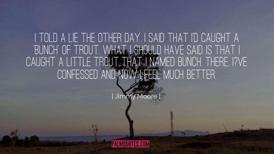 Jimmy Moore Quotes: I told a lie the