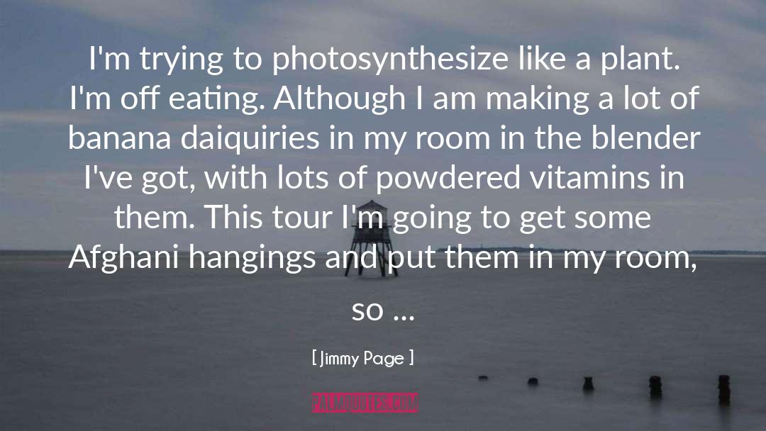 Jimmy Page Quotes: I'm trying to photosynthesize like