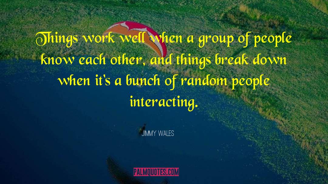 Jimmy Wales Quotes: Things work well when a