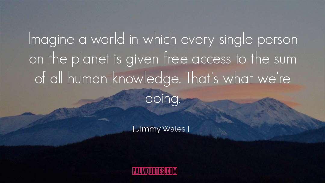 Jimmy Wales Quotes: Imagine a world in which