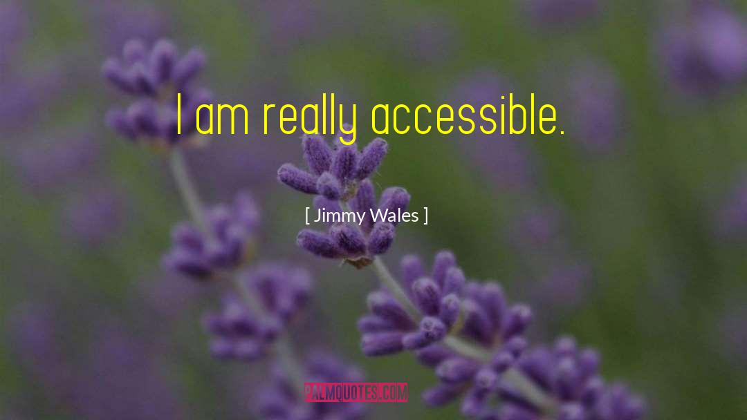 Jimmy Wales Quotes: I am really accessible.