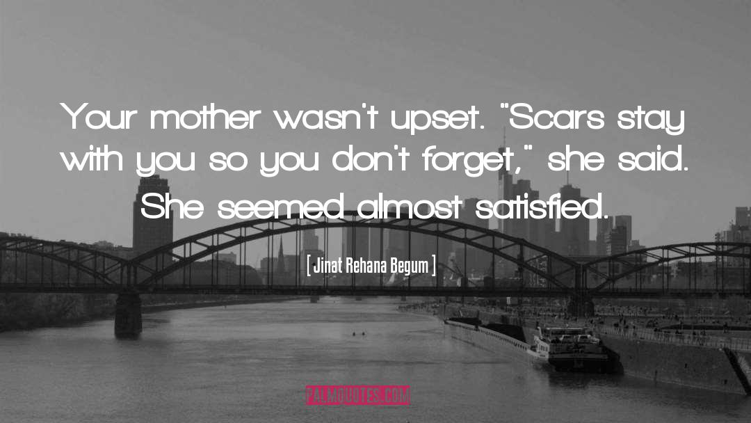 Jinat Rehana Begum Quotes: Your mother wasn't upset. 